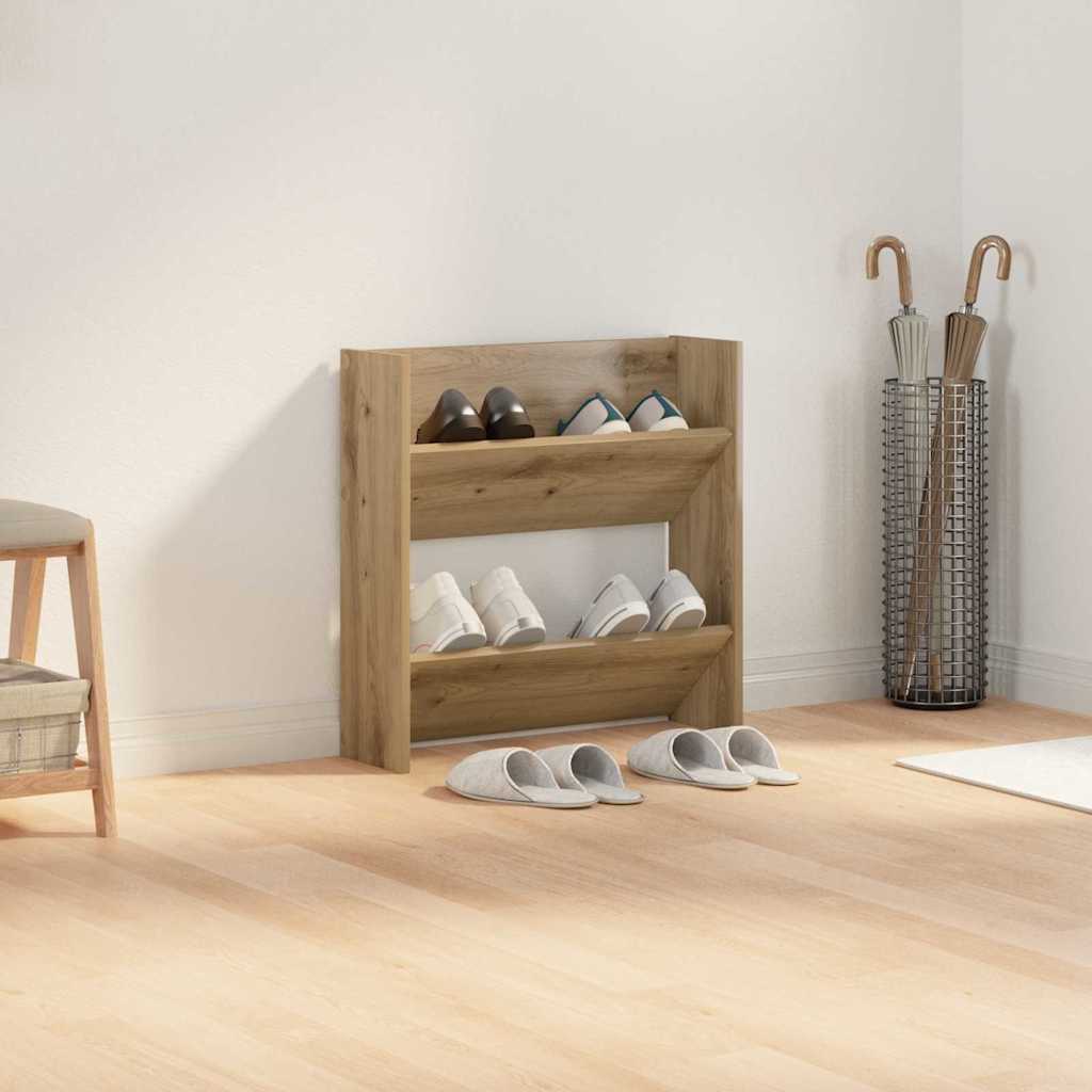 Wand-Schuhschränke 4 Stk. Weiß 60x18x60 cm Holzwerkstoff