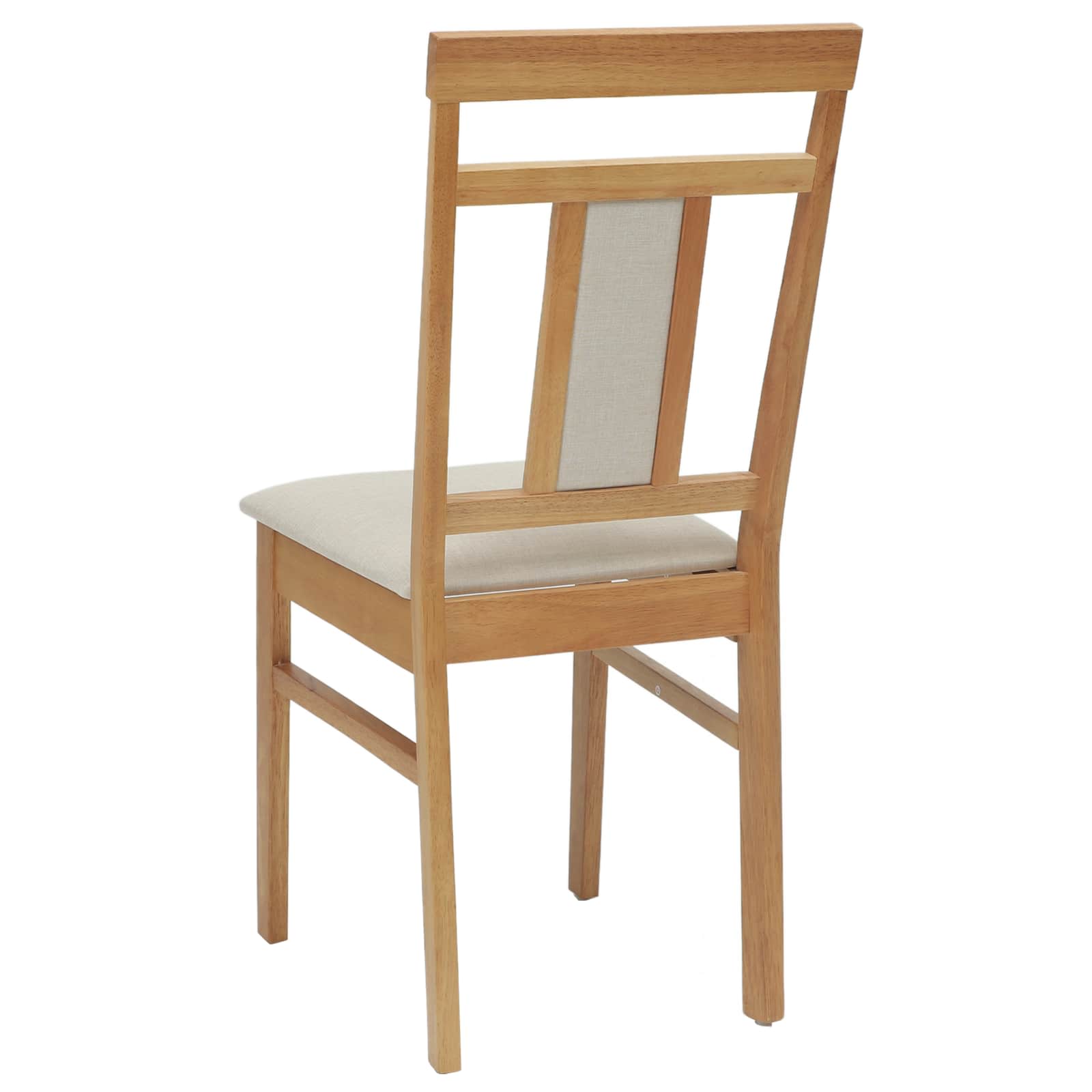 Esszimmerstuhl 2 pcs Hellbraun und hell Massives Gummiholz