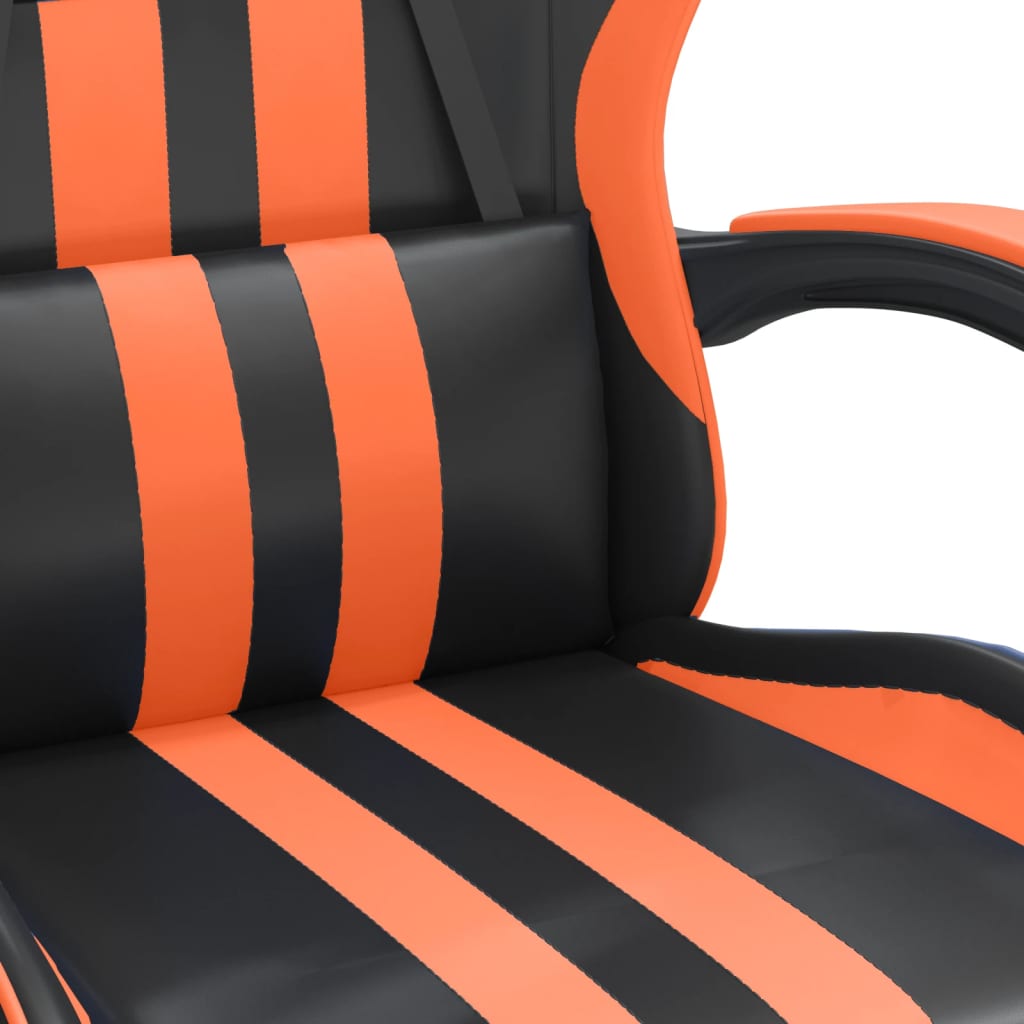 Gaming-Stuhl Drehbar Schwarz und Blau Kunstleder