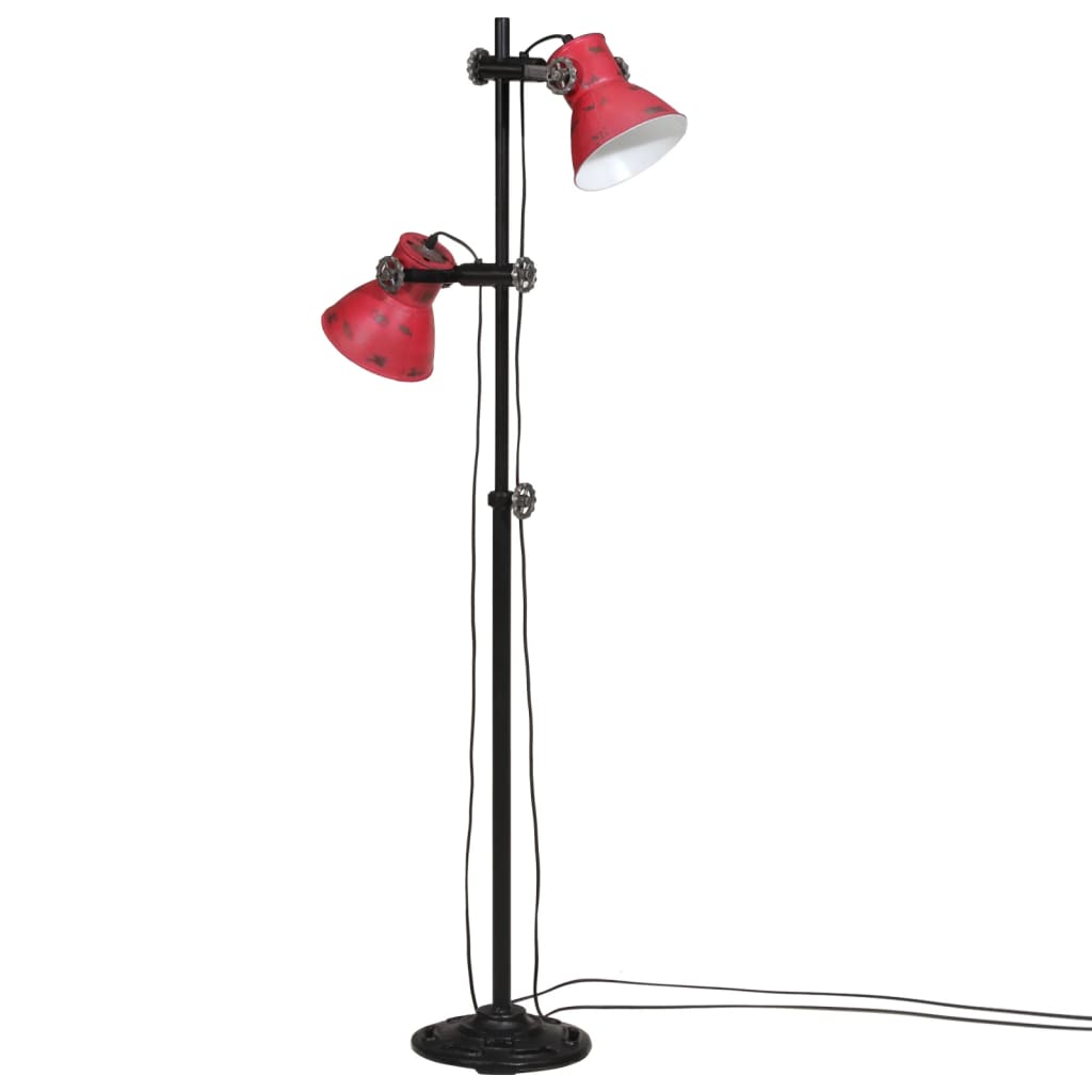 Stehlampe 2-flammig Silbern E27 Gusseisen