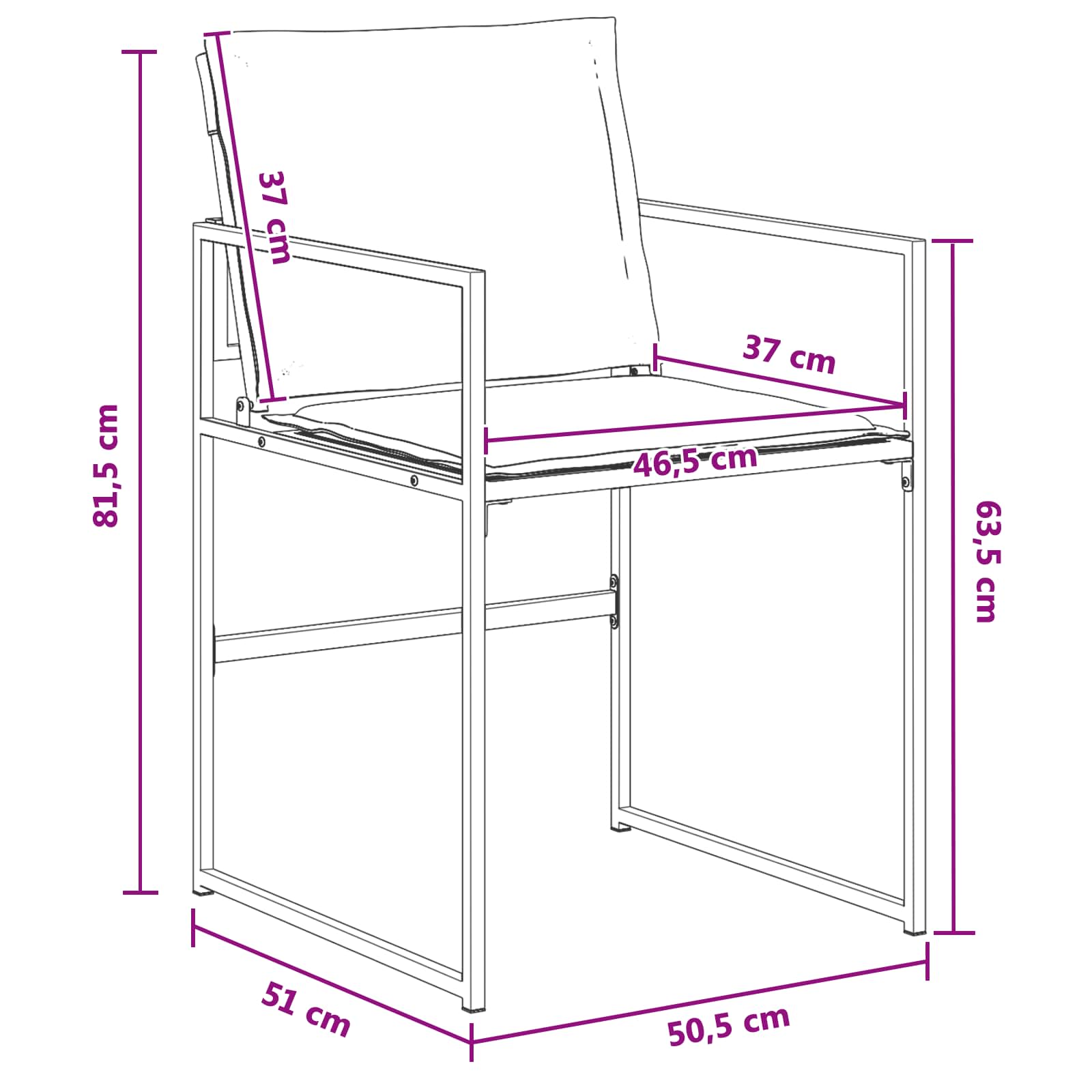 Garten Essgruppe 5 pcs Schwarz 140 x 70 x 73 cm