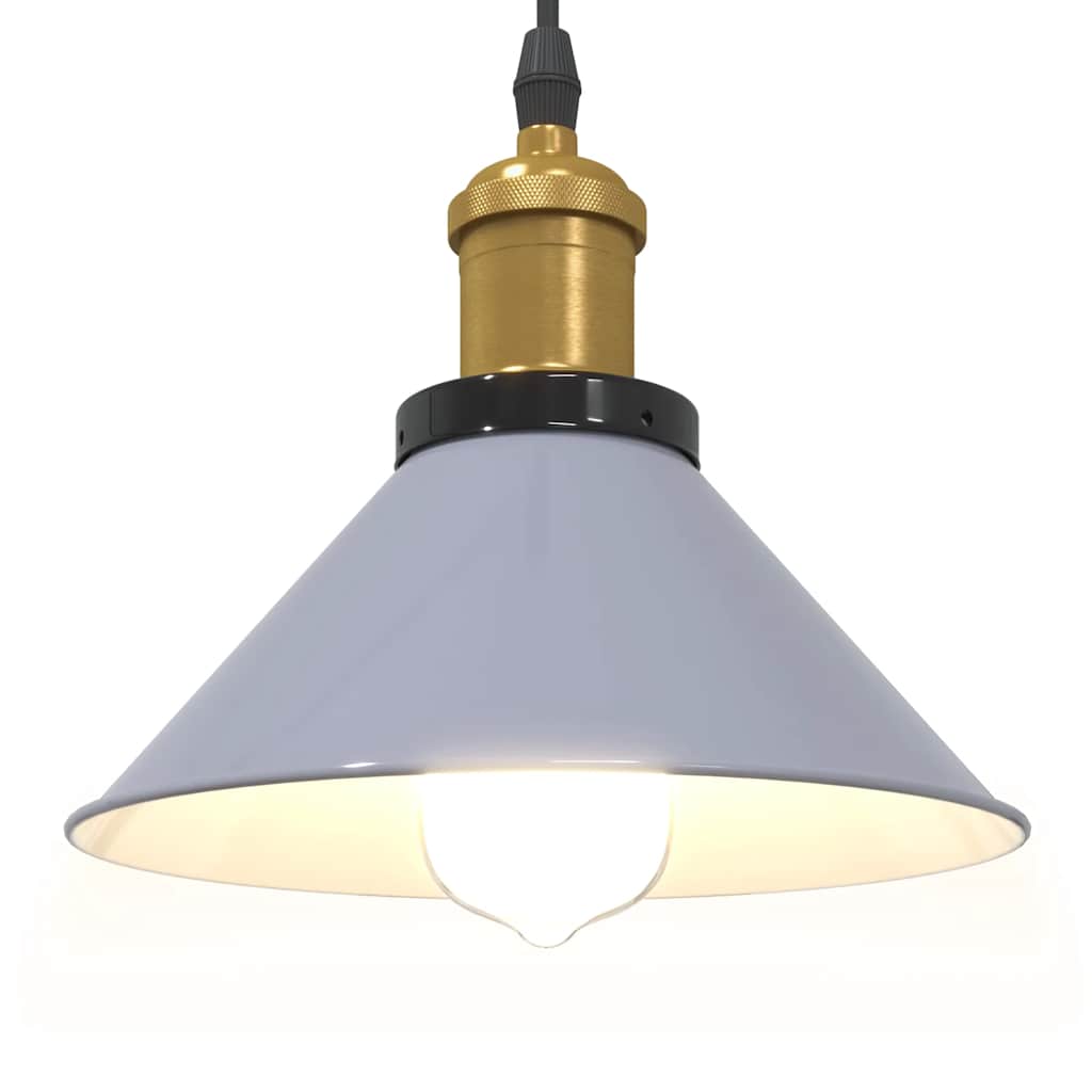 Pendelleuchte Höhenverstellbar E27 Schwarz Glänzend Ø 22 cm