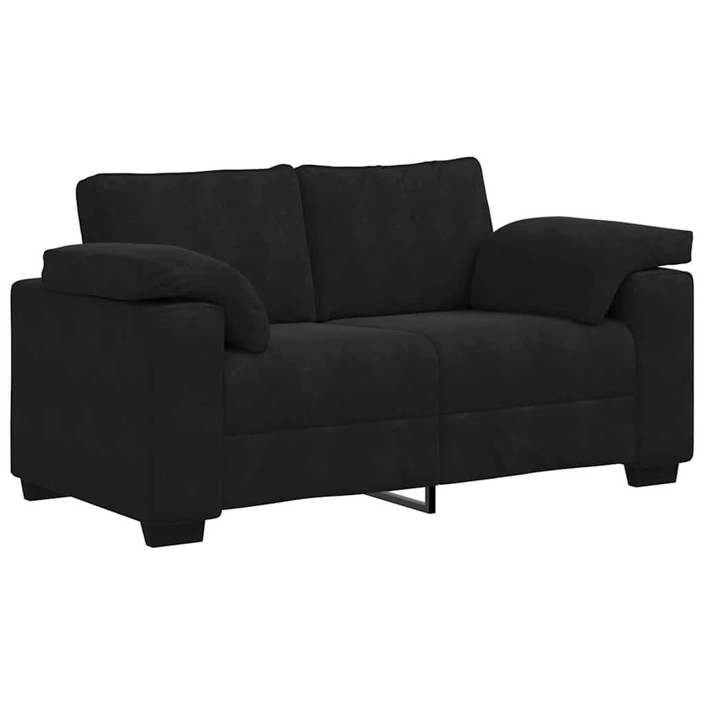 2-teiliges Sofa-Set mit Kissen, hellgrauer Samt