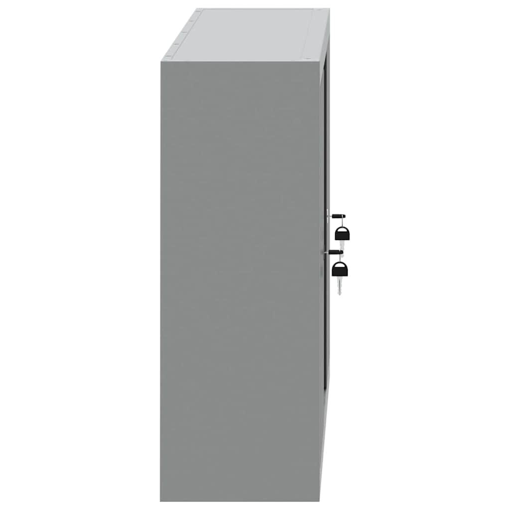 Werkzeugschrank mit Regal Schwarz und Grau 55 x 55 x 55 cm