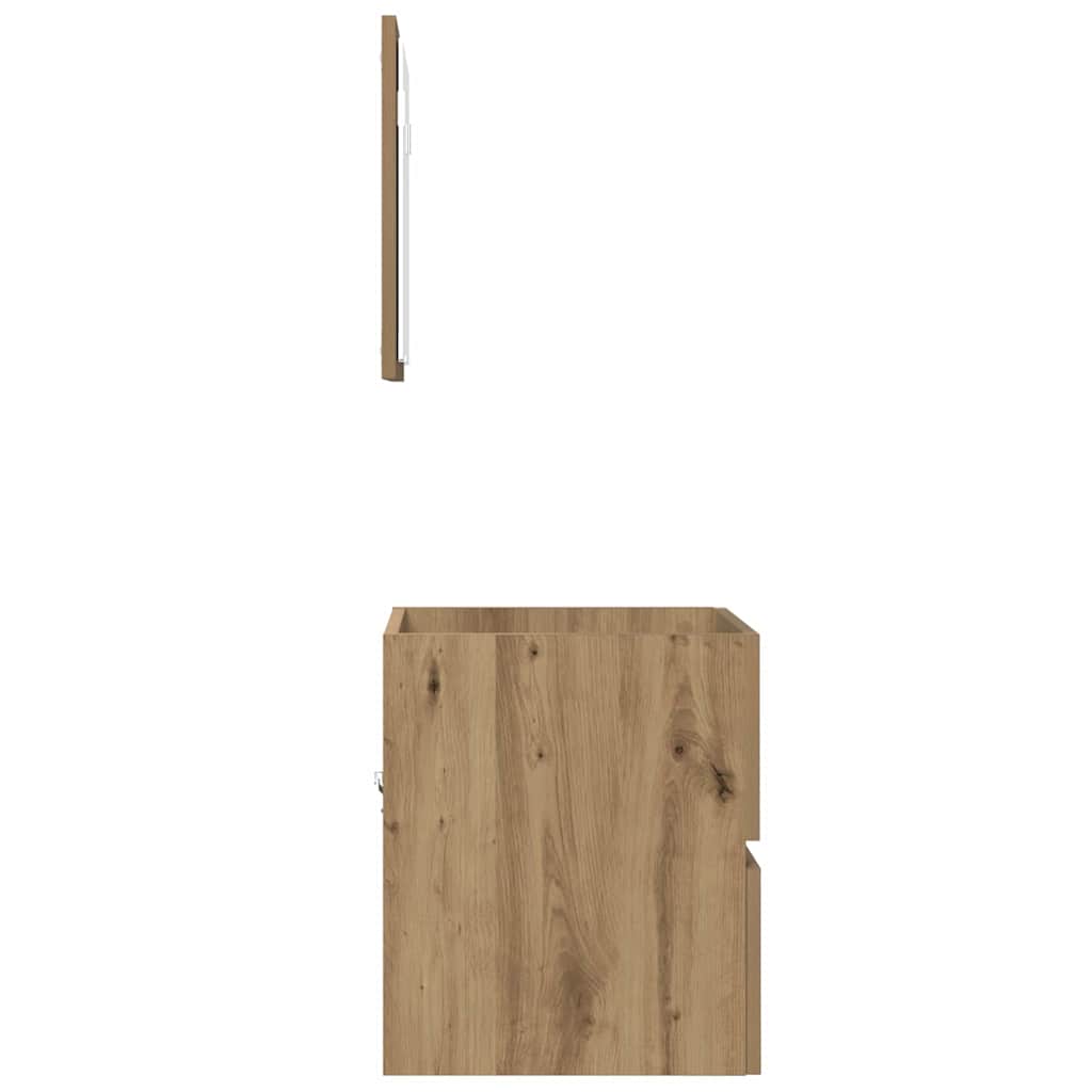 Badschrank mit Spiegel Weiß Holzwerkstoff