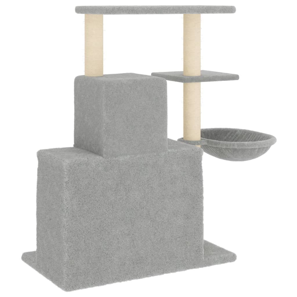 Kratzbaum mit Sisal-Kratzsäulen Creme 83 cm