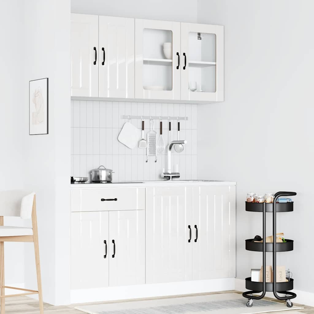 4-tlg. Küchenschrank-Set Lucca Weiß Holzwerkstoff