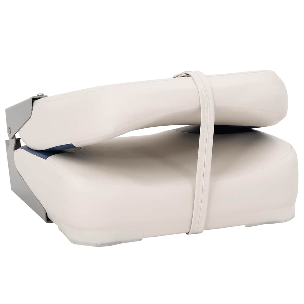 Klappbarer Bootssitz 1 Set mit Polster in Blau-Weiß