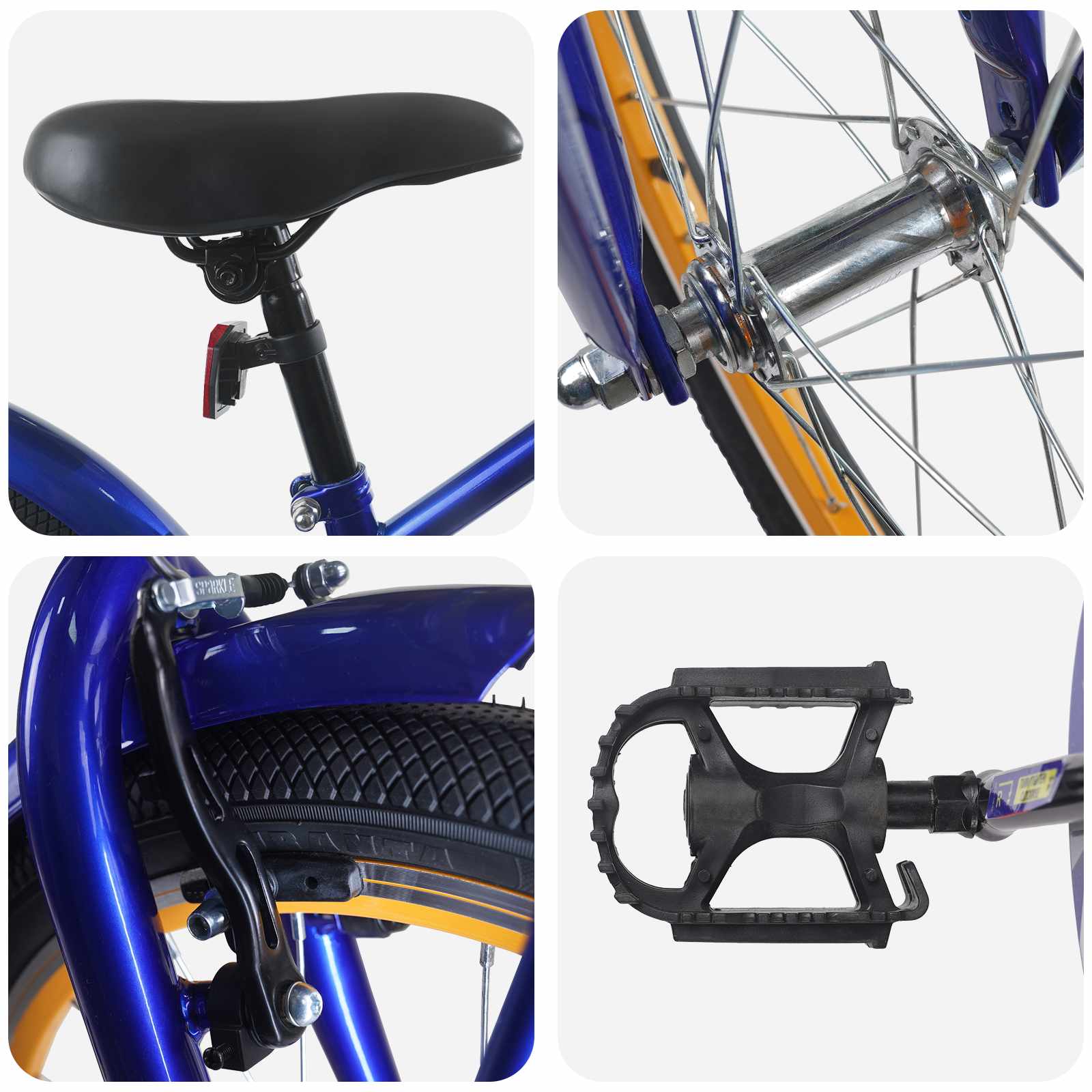 Kinderfahrrad 16 Zoll für 4-6 Jahre alt Schwarz