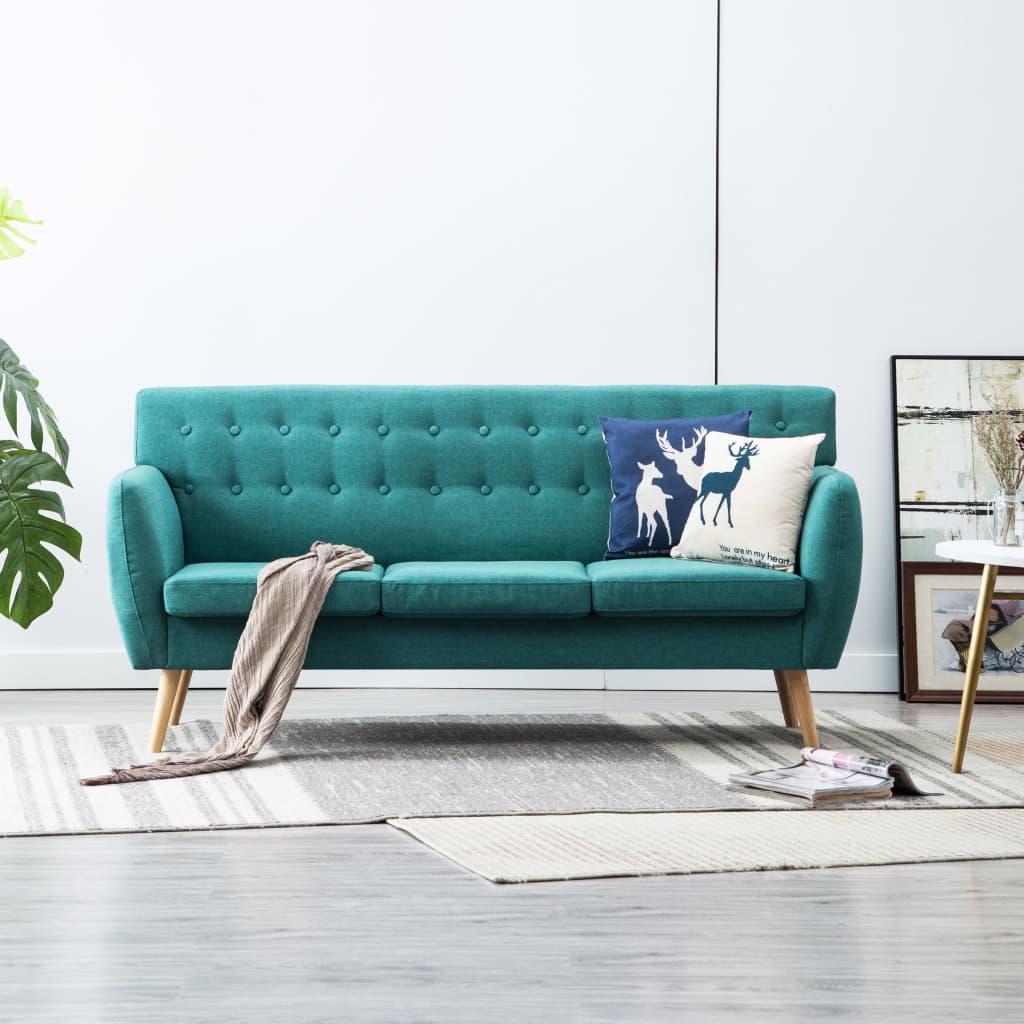 3-Sitzer-Sofa Stoff 172x70x82 cm Dunkelgrau