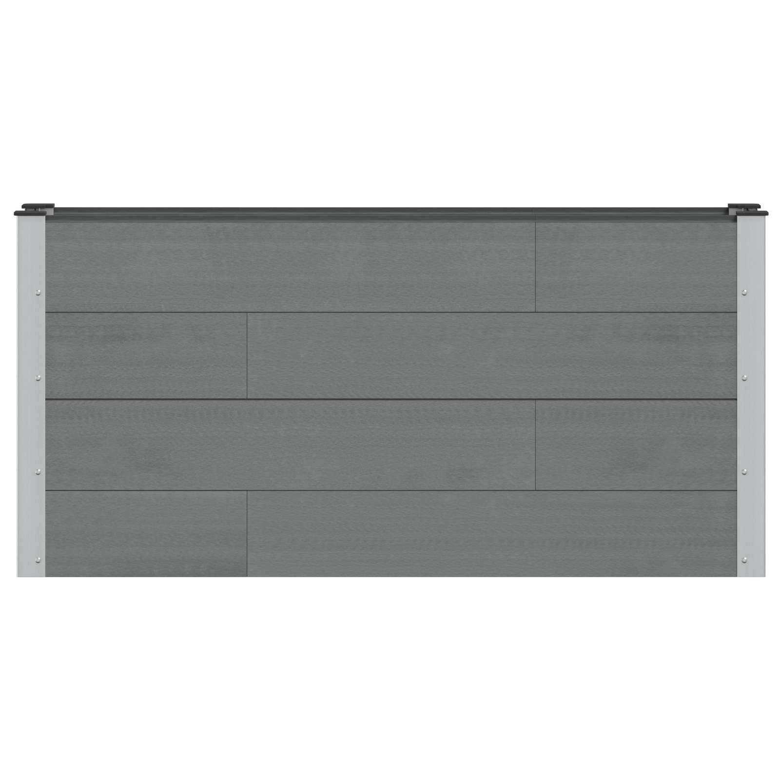 Garten-Hochbeet 200x50x54 cm WPC Grau