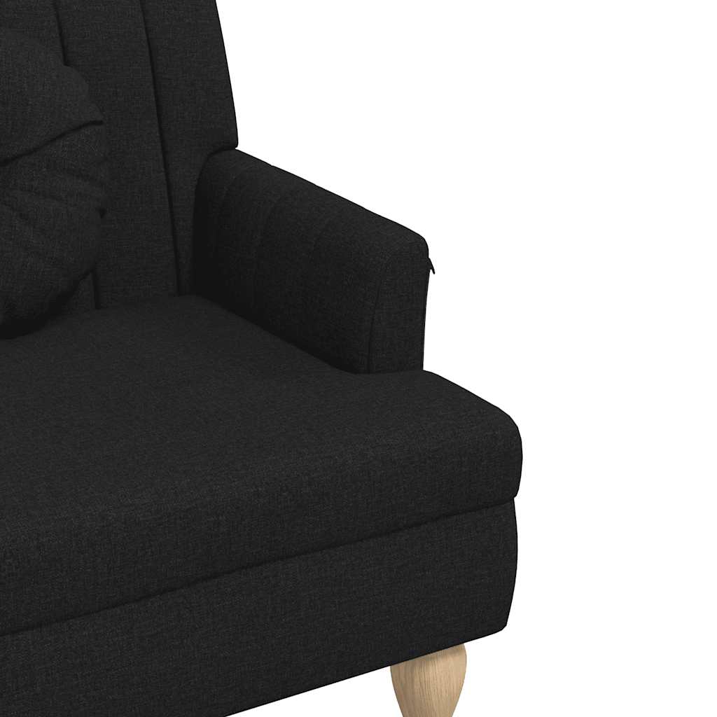 Sitzbank mit Kissen Dunkelgrau 113x64,5x75,5 cm Stoff