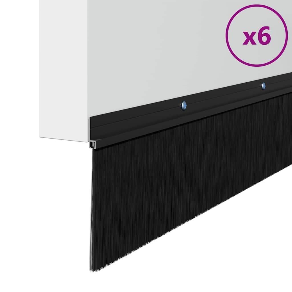 Aufsteck Türbürstendichtungen 2 pcs Braun 100 cm