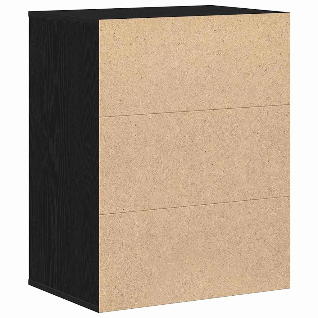 Schubladenschrank Schwarz Eichen-Optik 41 x 40 x 58 cm