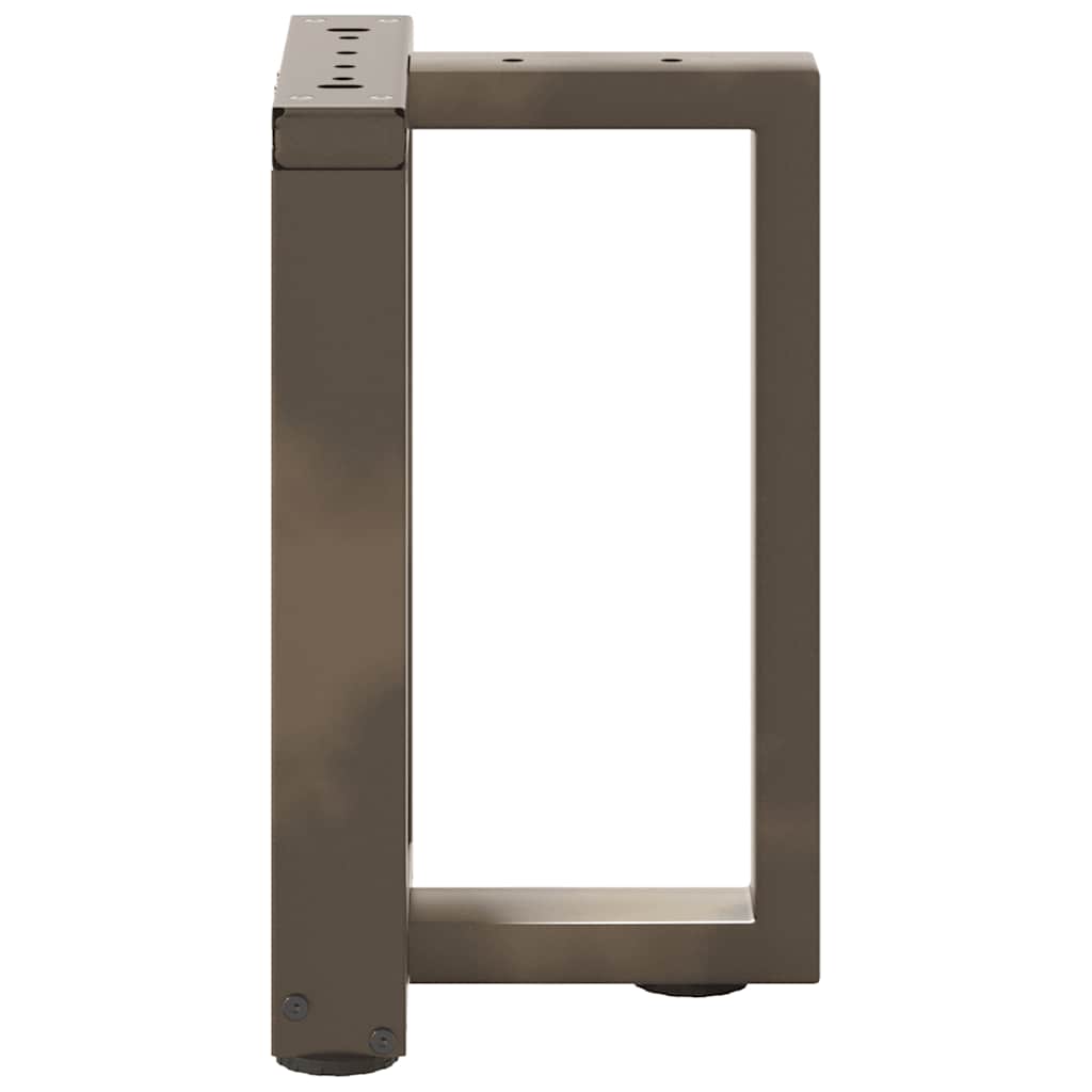 Couchtischbeine T-Form 2 Stk. Schwarz 30x25x(30-31) cm Stahl