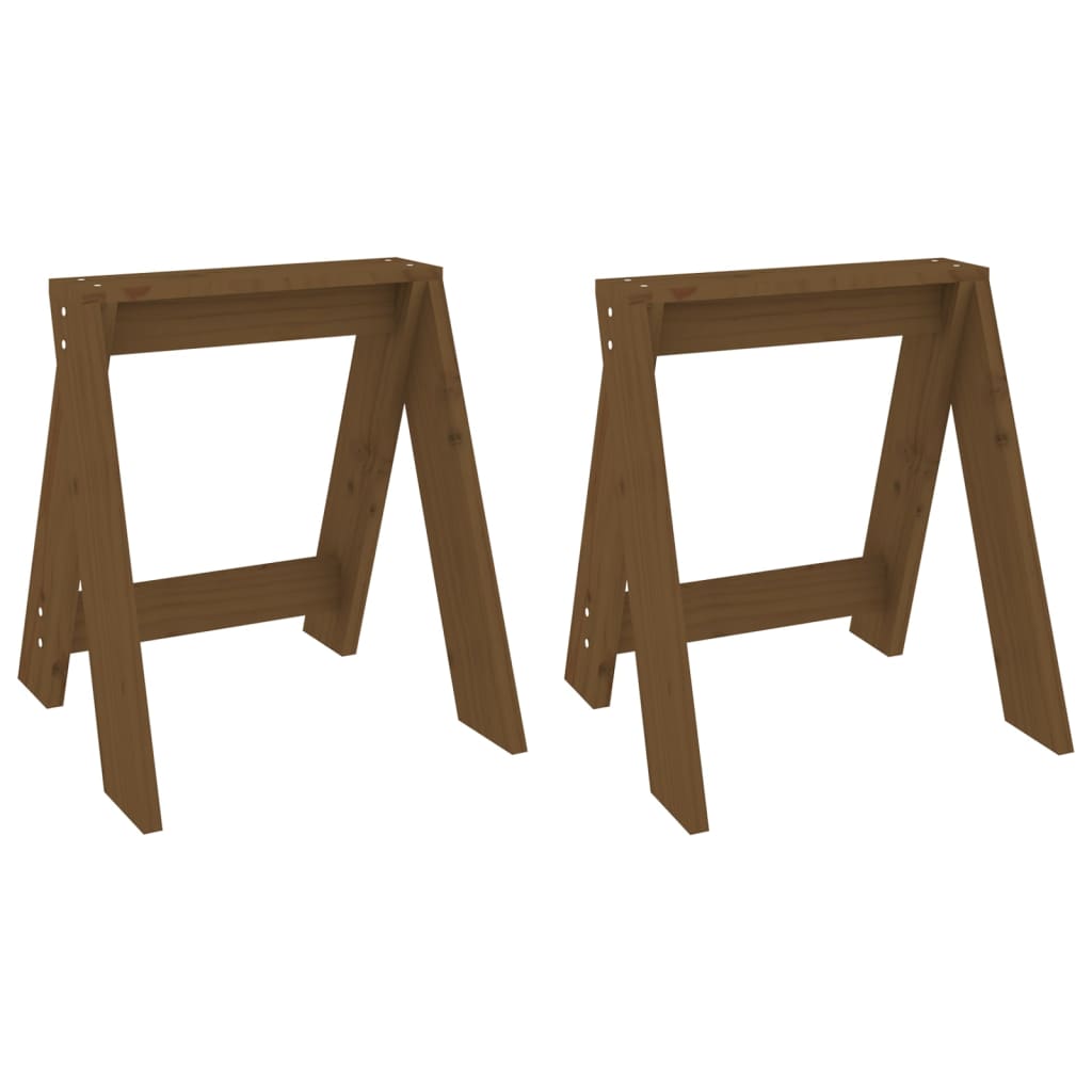 Hocker 2 Stk. 40x40x45 cm Massivholz Kiefer