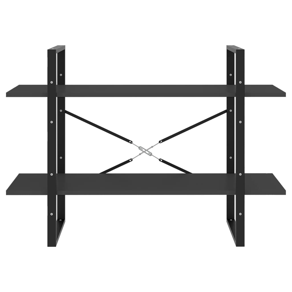 Bücherregal 2 Fächer Weiß 100x30x70 cm Holzwerkstoff