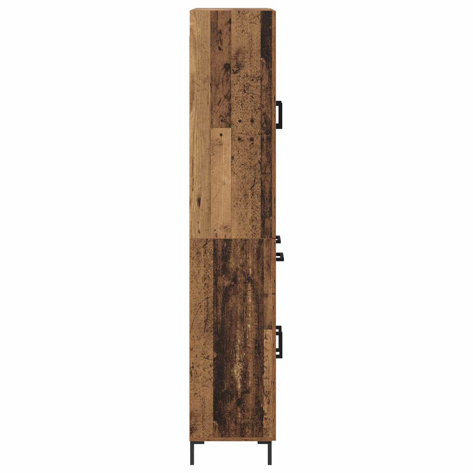 Highboard Betongrau 69,5x34x180 cm Holzwerkstoff