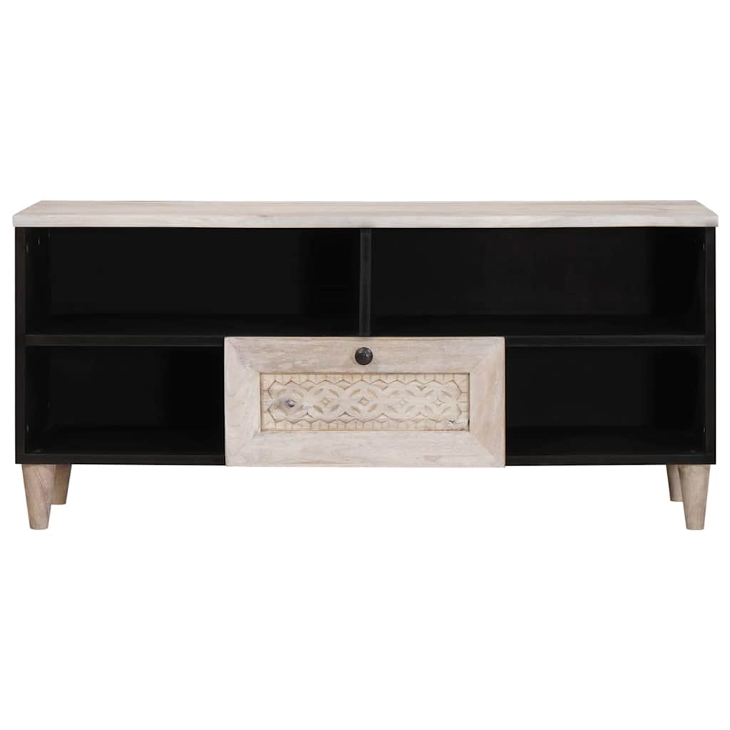 TV-Schränk mit Schubladen 100 x 33 x 46 cm Massivholz Mango