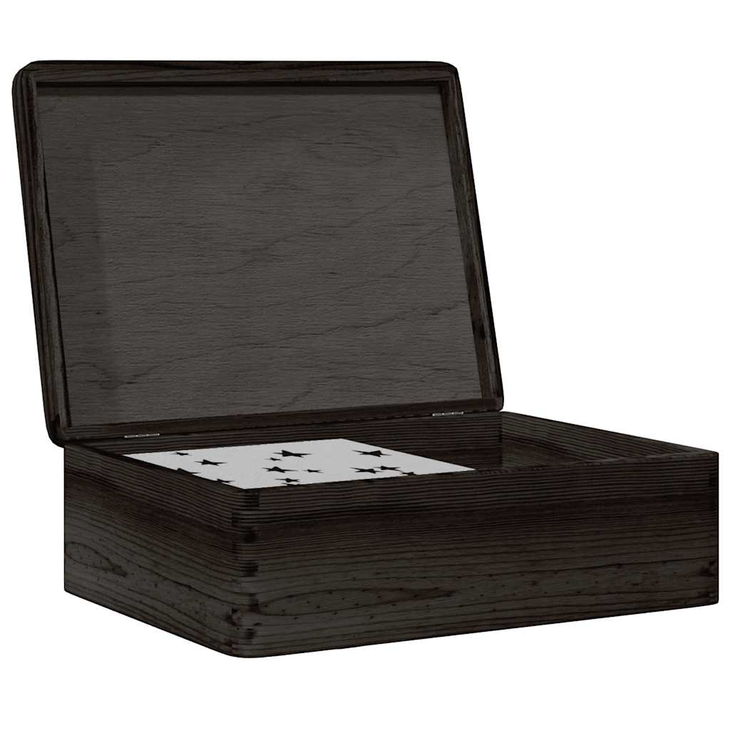 Holzkiste mit Deckel 40x30x13 cm Massivholz Kiefer