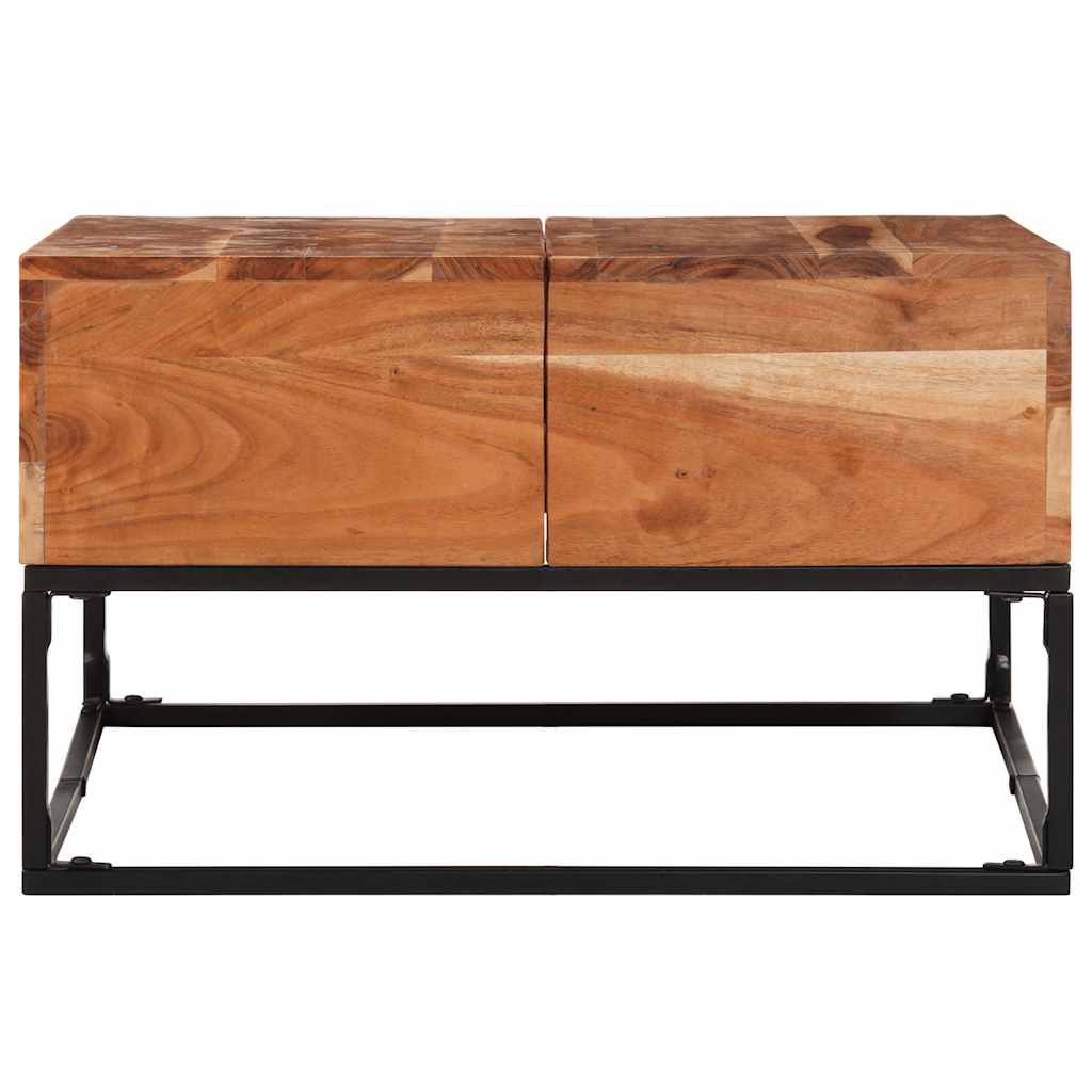 Couchtisch 68x68x41 cm Raues Mangoholz
