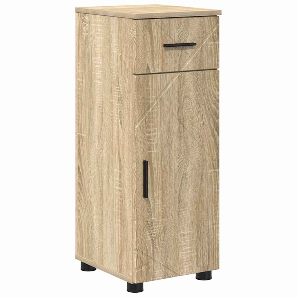 Badezimmermöbel-Set mit Tür 4 pcs Weiß Holzwerkstoff & Metall