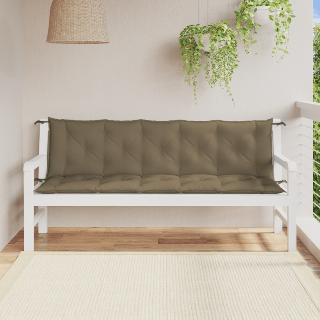 Gartenbank-Auflagen 2 Stk. Melange Anthrazit 100x50x7 cm Stoff