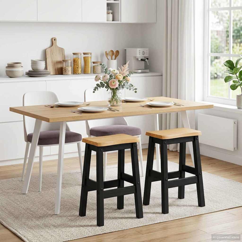 Hoher Barhocker EKAI 2 pcs Schwarz 40 x 29 x 63 cm