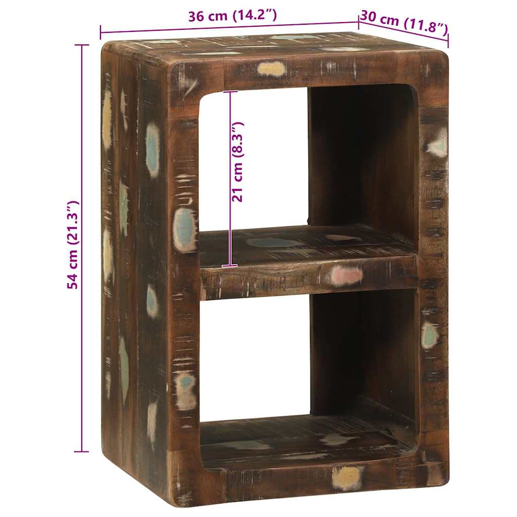 TV-Schränk mit Regal Braun 36 x 30 x 54 cm Massivholz Mango