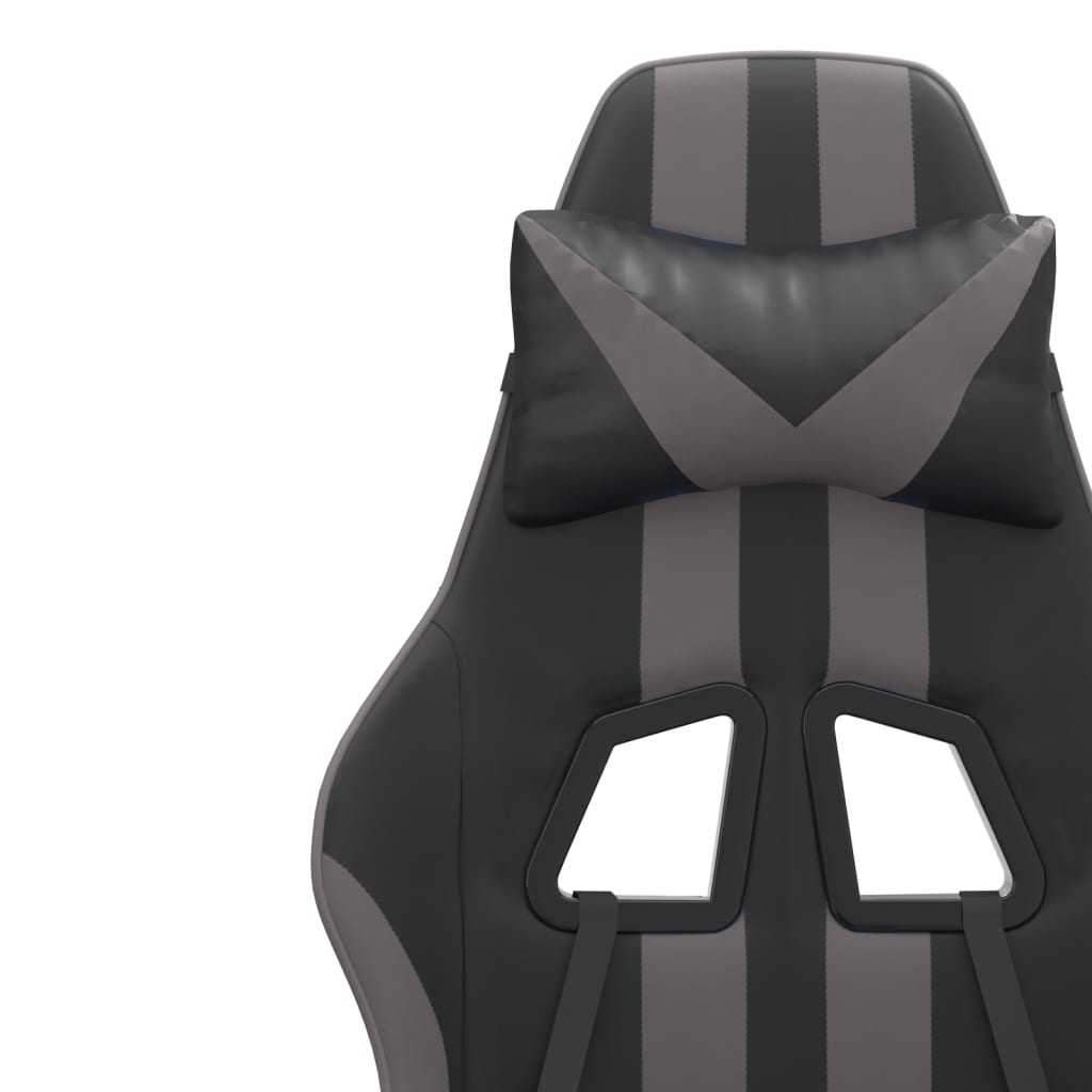Gaming-Stuhl Drehbar Schwarz und Blau Kunstleder