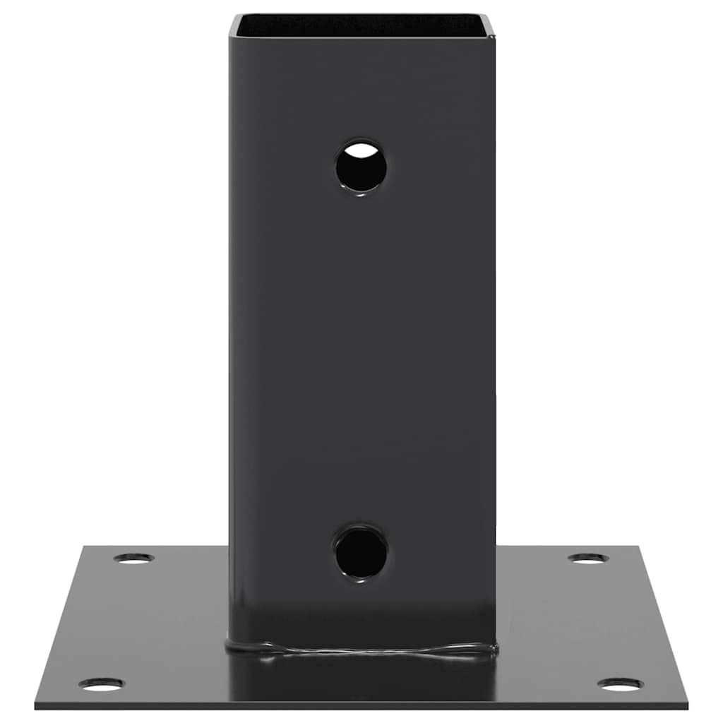 Pfostenträger Quadratisch 4Stk. Silber 46x46mm Verzinkter Stahl