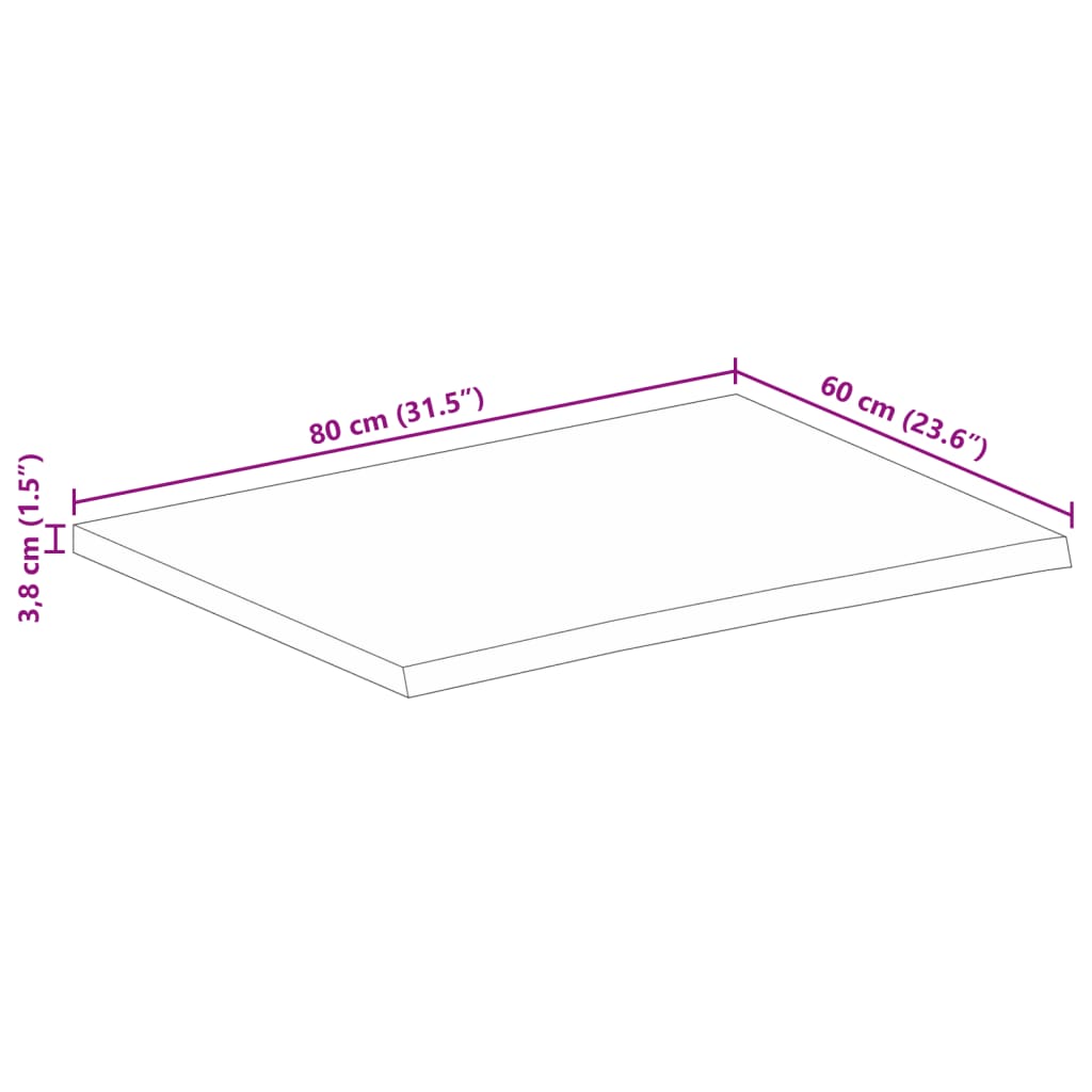 Wandregal 40x20x2,5 cm Rechteckig Massivholz Akazie Baumkante