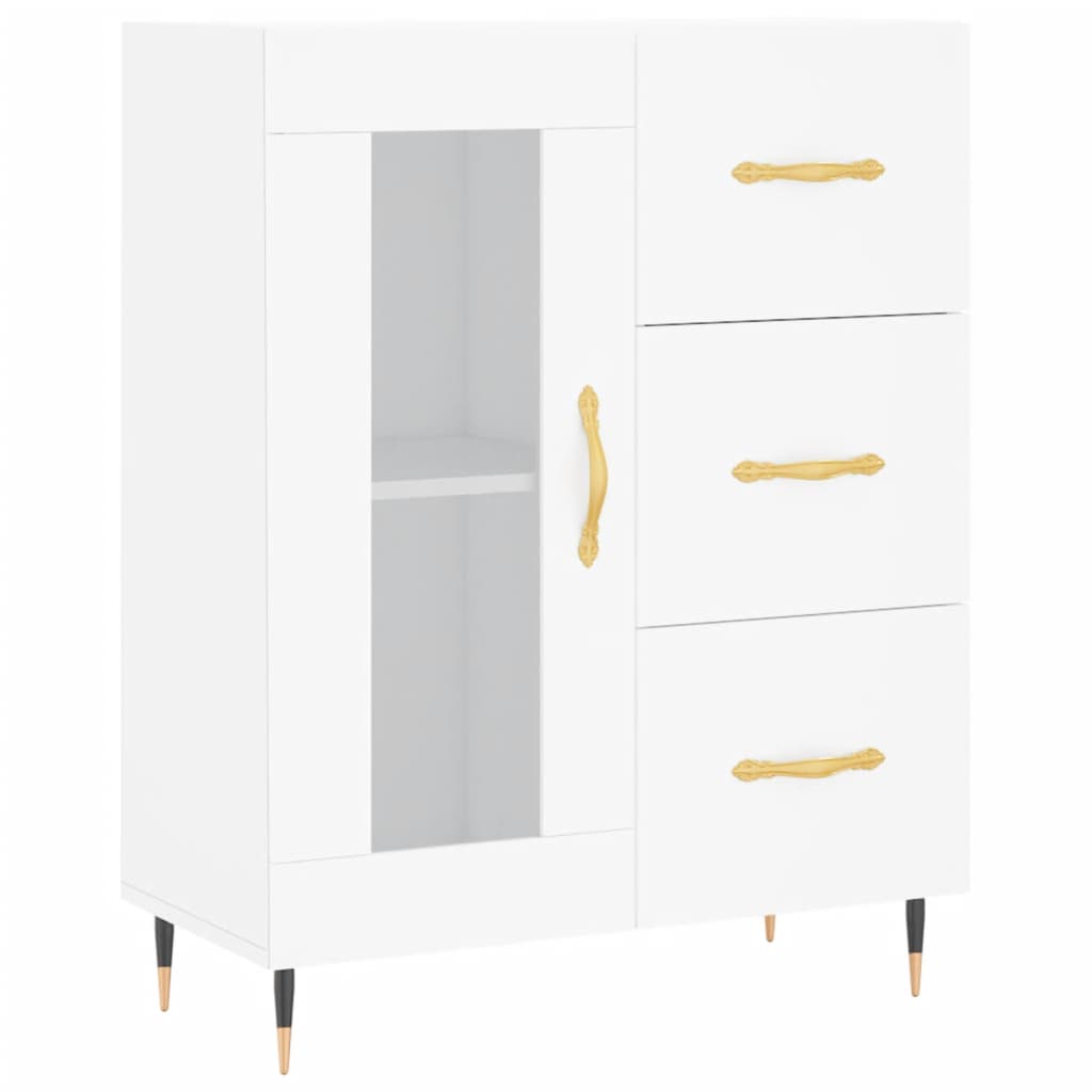 Highboard Betongrau 69,5x34x180 cm Holzwerkstoff
