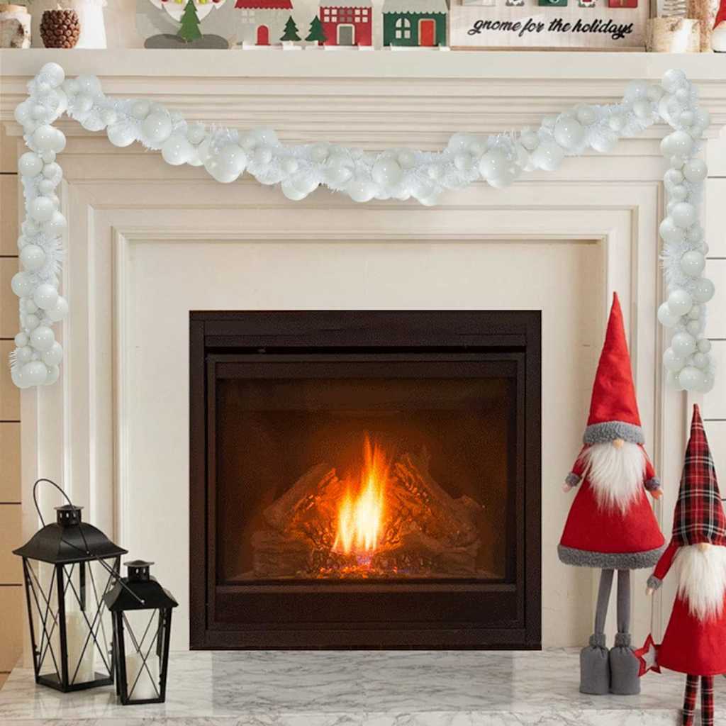 Weihnachtskugelgirlande Schwarz 186 cm Polystyrol