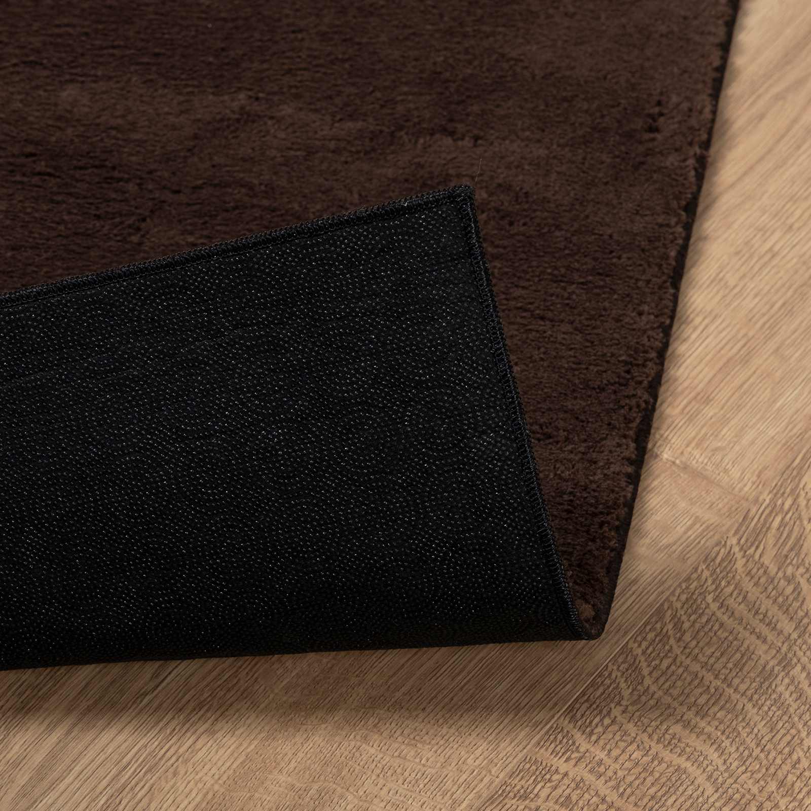Teppich HUARTE Kurzflor Weich und Waschbar Anthrazit 60x110 cm