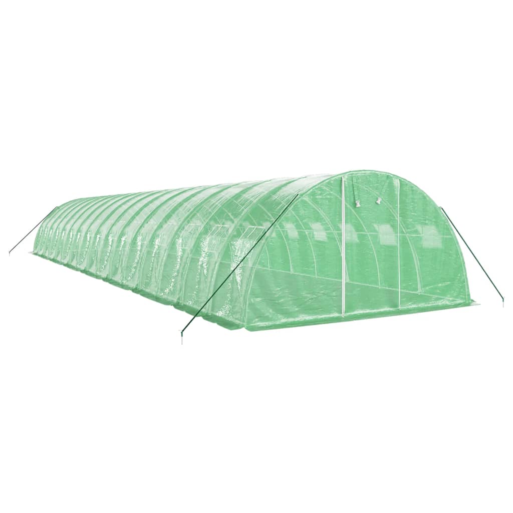 Gewächshaus mit Stahlrahmen Grün 8 m² 4x2x2 m