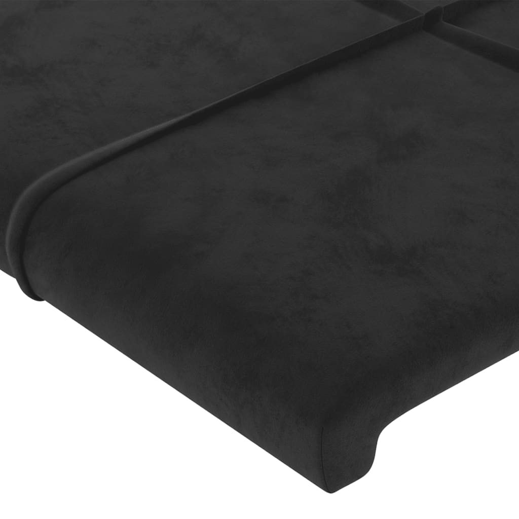 Kopfteil mit Ohren Dunkelblau 93x23x78/88 cm Samt