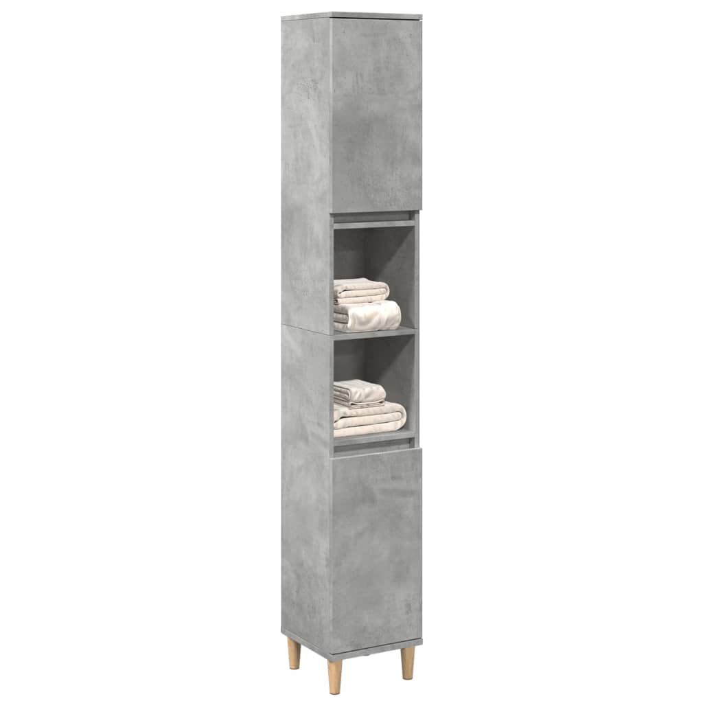 Badschrank Weiß 30x30x190 cm Holzwerkstoff