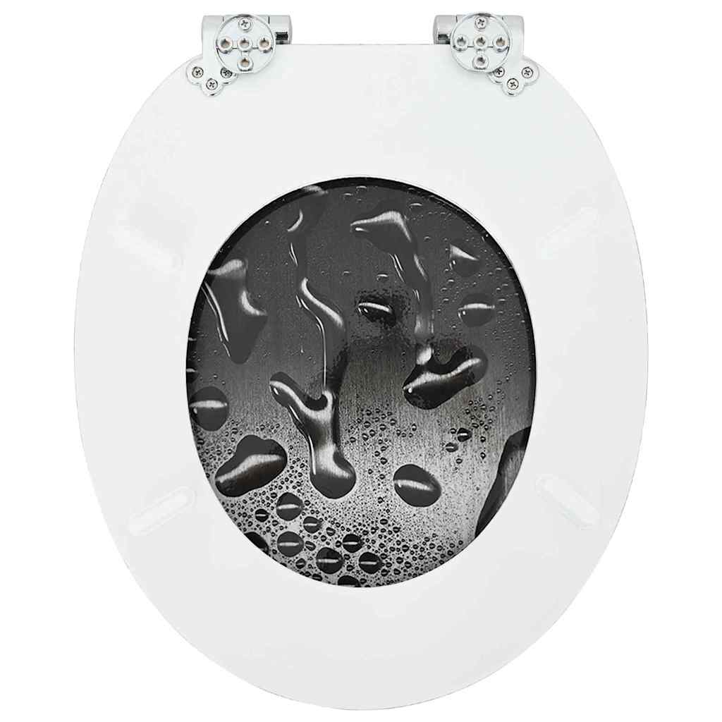 Toilettensitz MDF Deckel Schlichtes Design Weiß