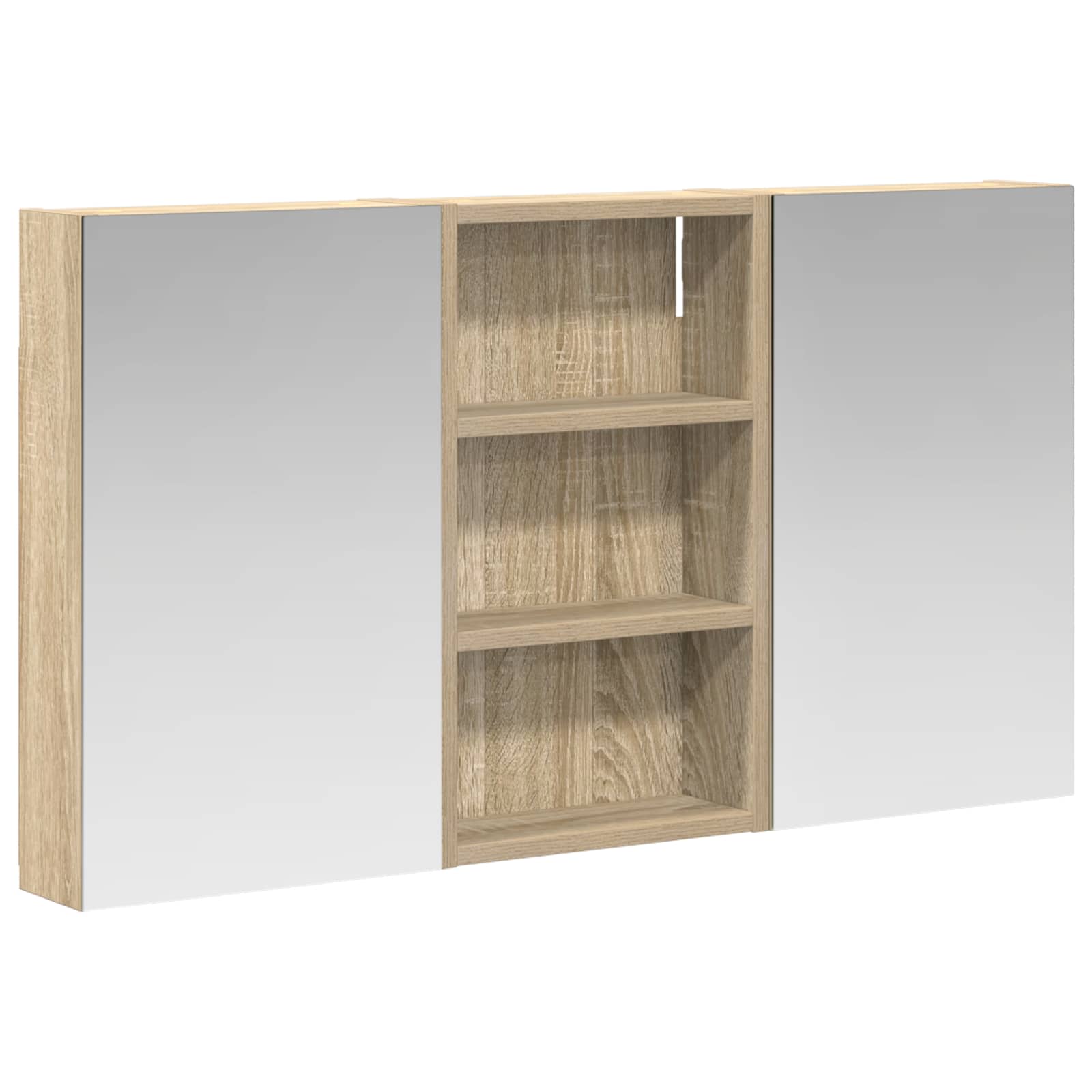 Badezimmerschrank-Set 3 pcs 80 x 10,5 x 50 cm Holzwerkstoff