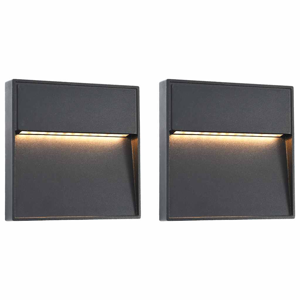 LED-Außenwandleuchte Schwarz Aluminiumdruckguss