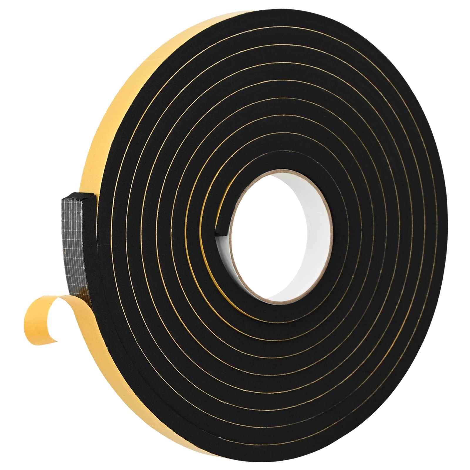 Selbstklebendes Schaumstoffband Schwarz 10mm x 10m CR-Schaum