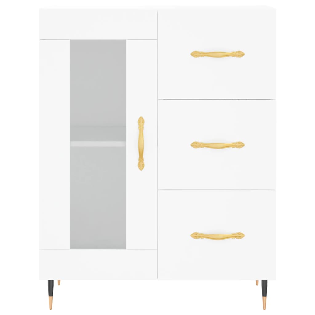 Highboard Betongrau 69,5x34x180 cm Holzwerkstoff
