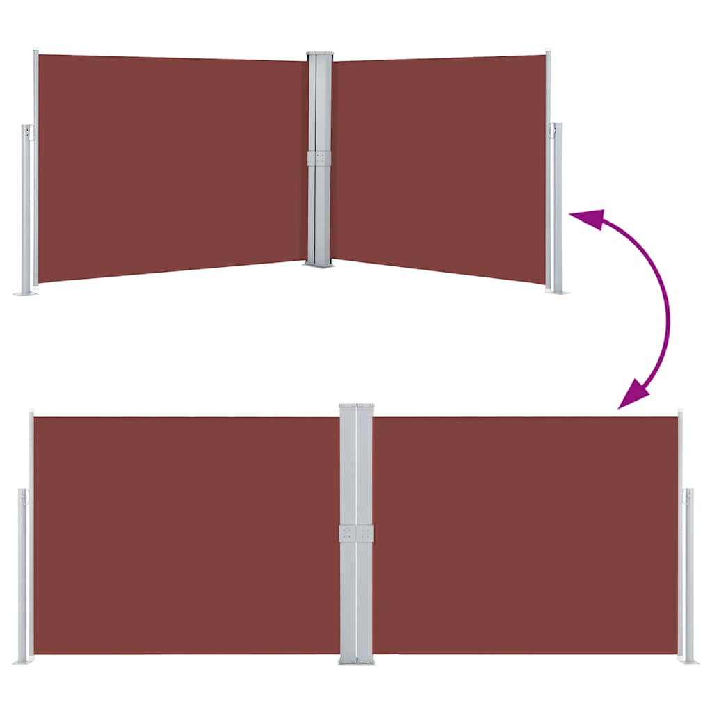 Ausziehbare Seitenmarkise 160×600 cm Braun
