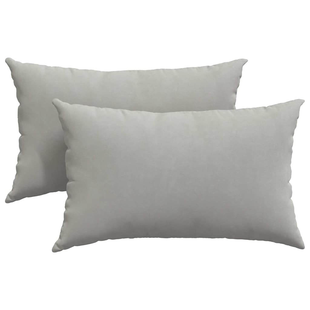 Sofakissen 2 Stück Taupe 50 x 30 cm Stoff