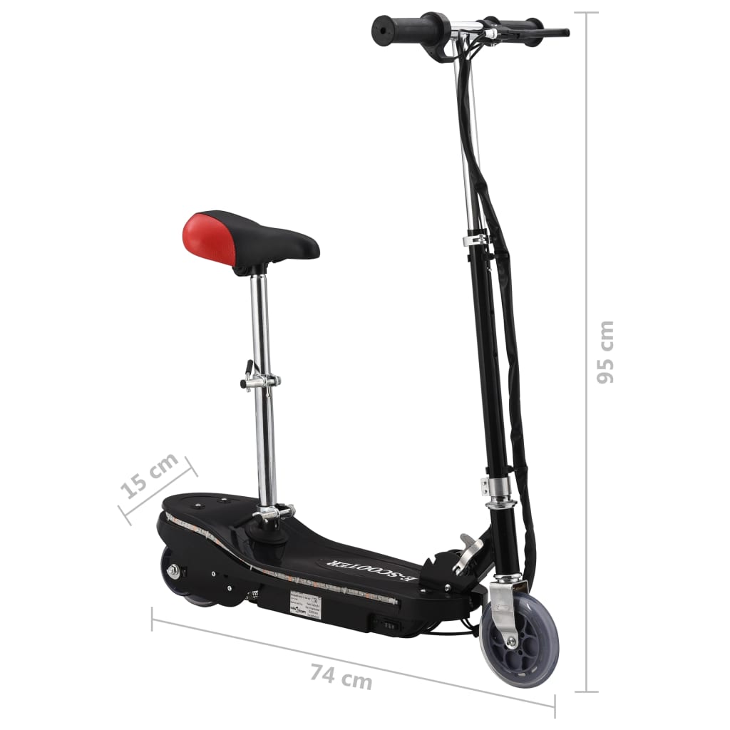 E-Scooter mit LED 120 W Schwarz