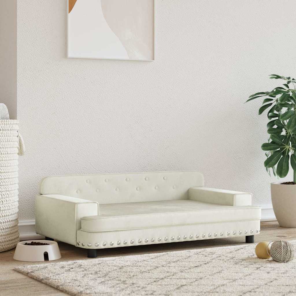 Hundebett Rosa 90x53x30 cm Samt