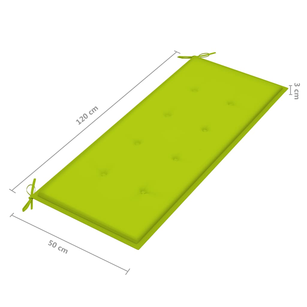 3-Sitzer-Gartenbank mit Auflage 150 cm Massivholz Eukalyptus
