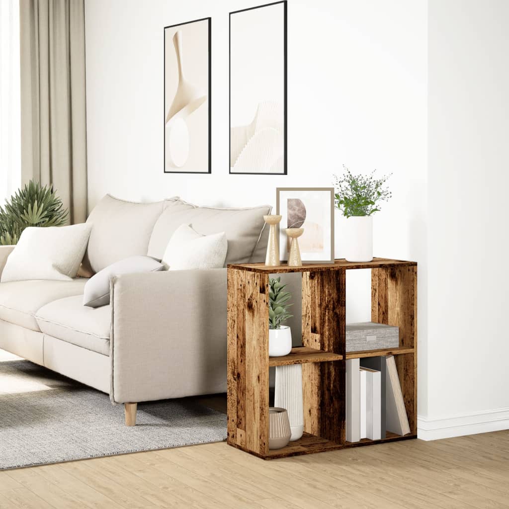 Bücherregal Weiß 137,5x29x137,5 cm Holzwerkstoff
