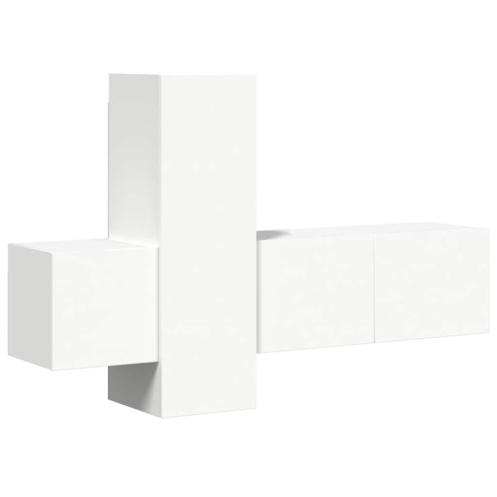 5-tlg. TV-Schrank-Set Weiß Holzwerkstoff